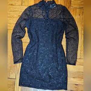 1st sight black lace dress Sz:Medium